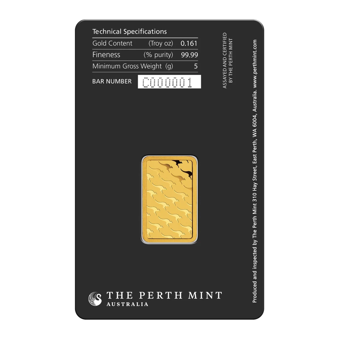 KANGAROO GOLD MINTED BAR (20g) back