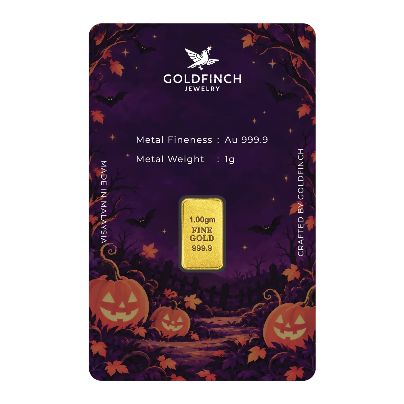 HALLOWEEN GOLD BAR (1g） back