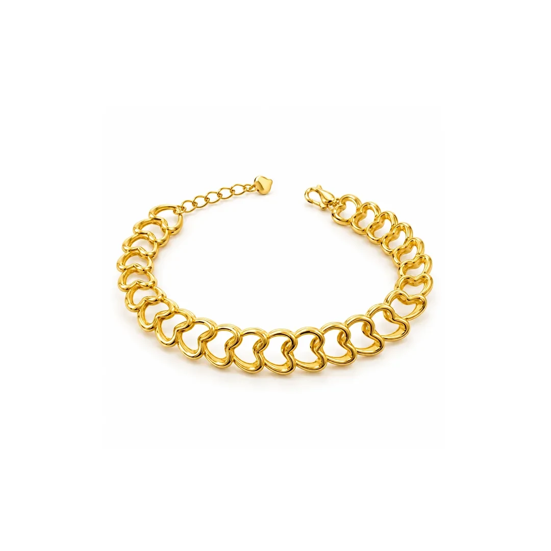 Heart Link Bracelet — gelang emas 916