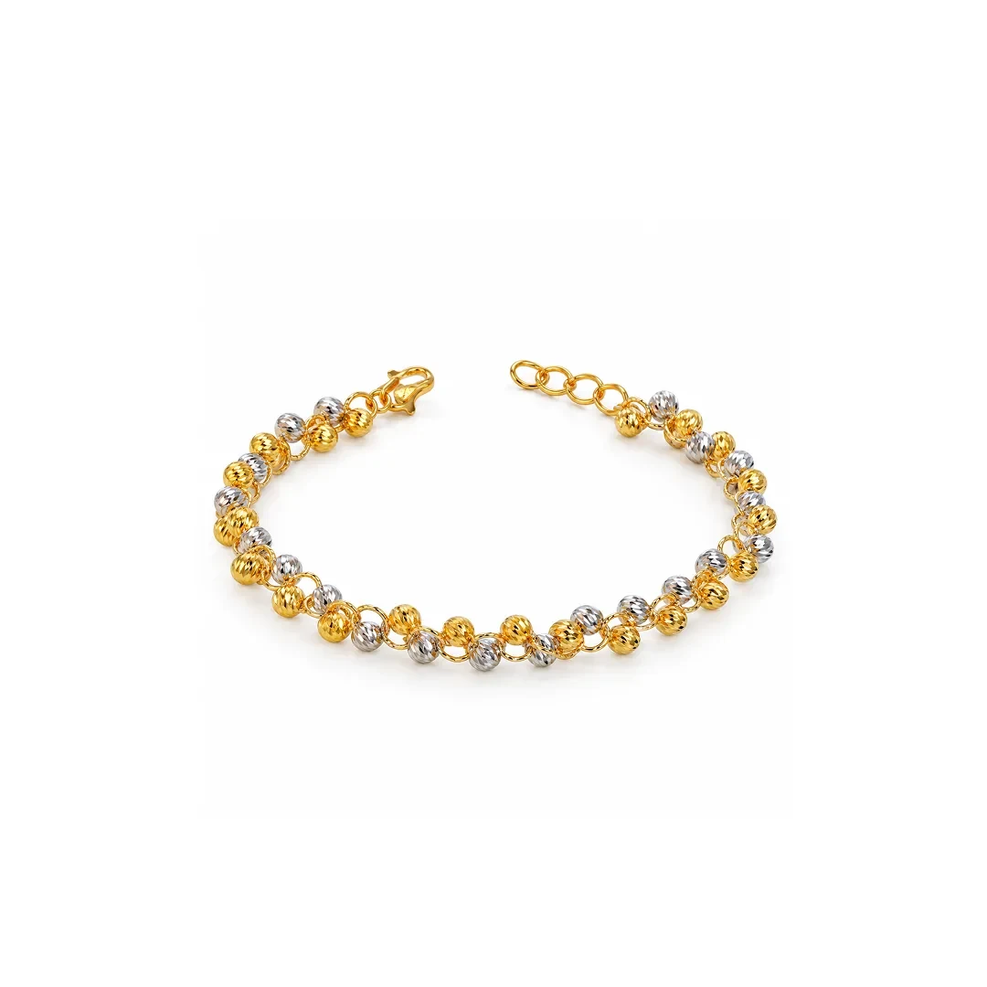 Double Bola Chrome Bracelet — gelang emas 916