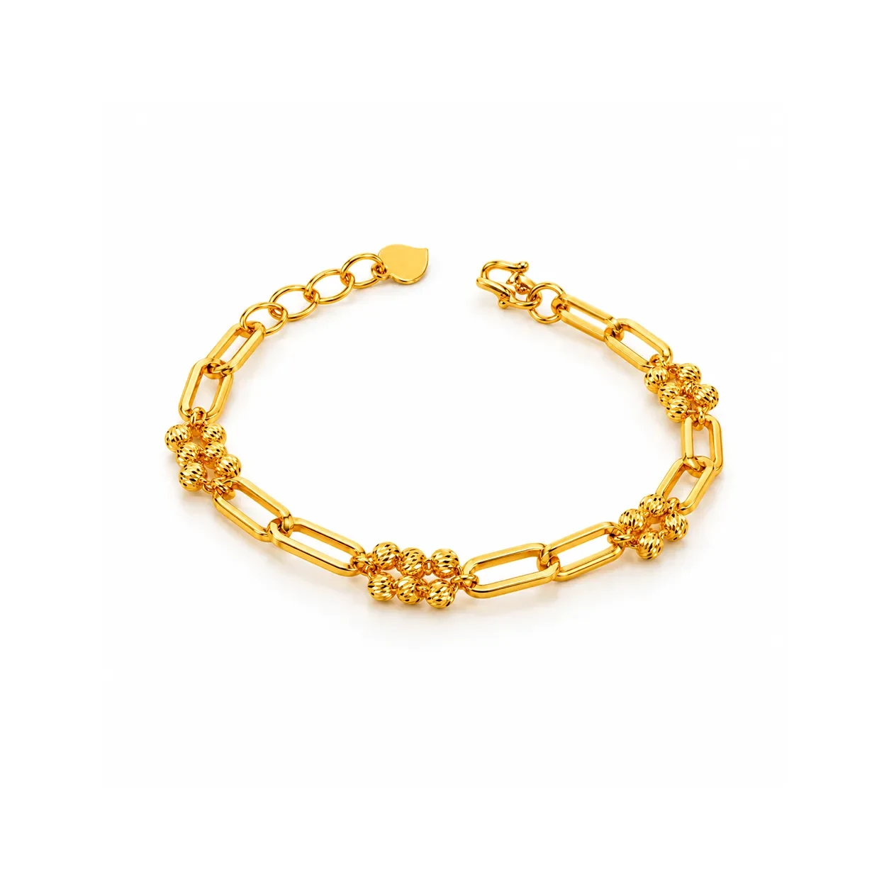 Paperclip Boba Bracelet — gelang emas 916