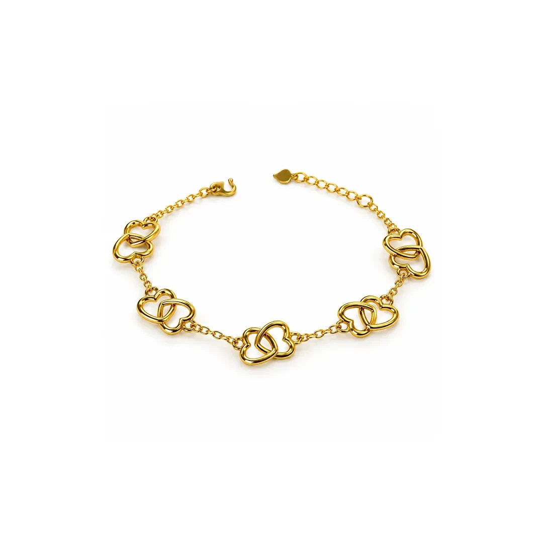 Double Love Bracelet — gelang emas 916