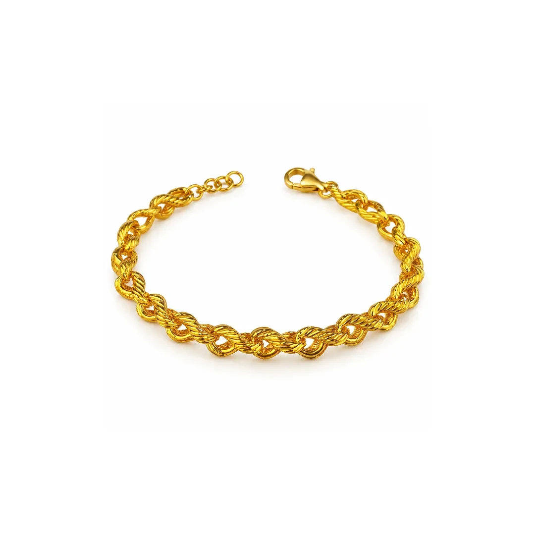 Twisted Link Bracelet — gelang emas 916