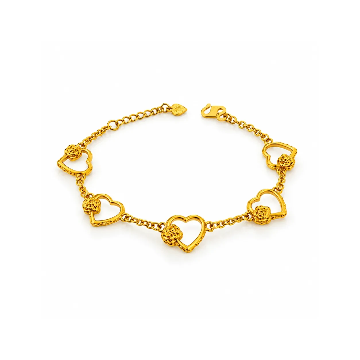 GOLDFINCH | Ring with Daun Love Design - B01457 — 916 gold bracelet