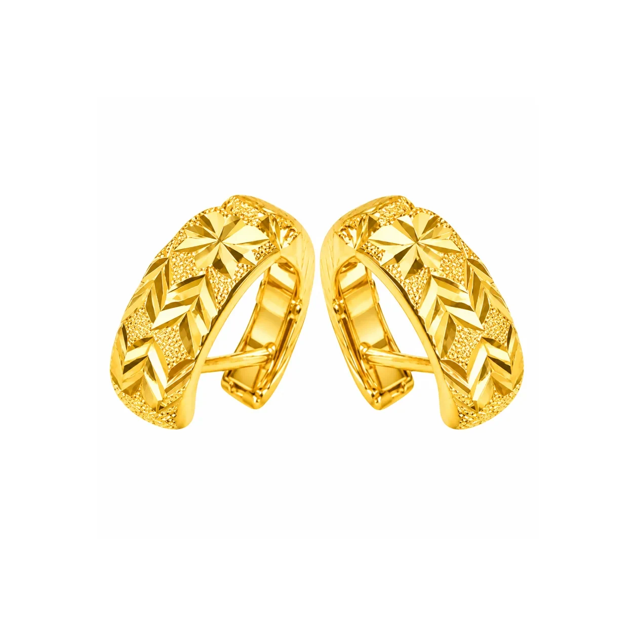 Star Hoop Earrings — 916 gold earrings