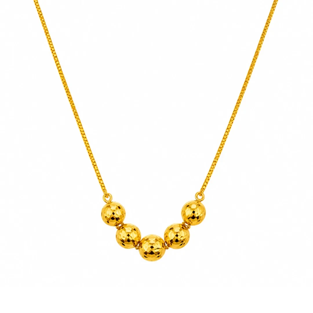 Choker Boba Necklace — 916 gold necklace
