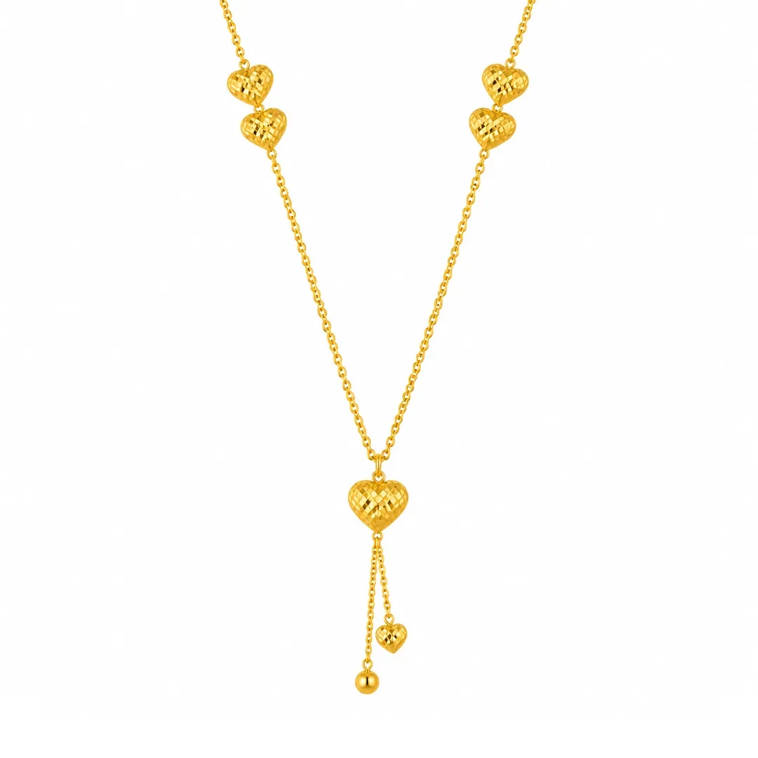 Love Drop Necklace — 916 gold necklace