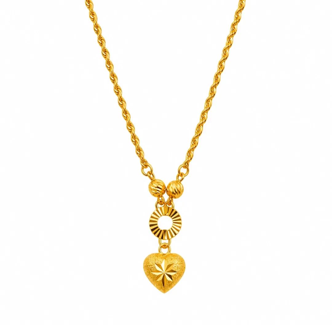 Star Love Necklace — 916 gold necklace