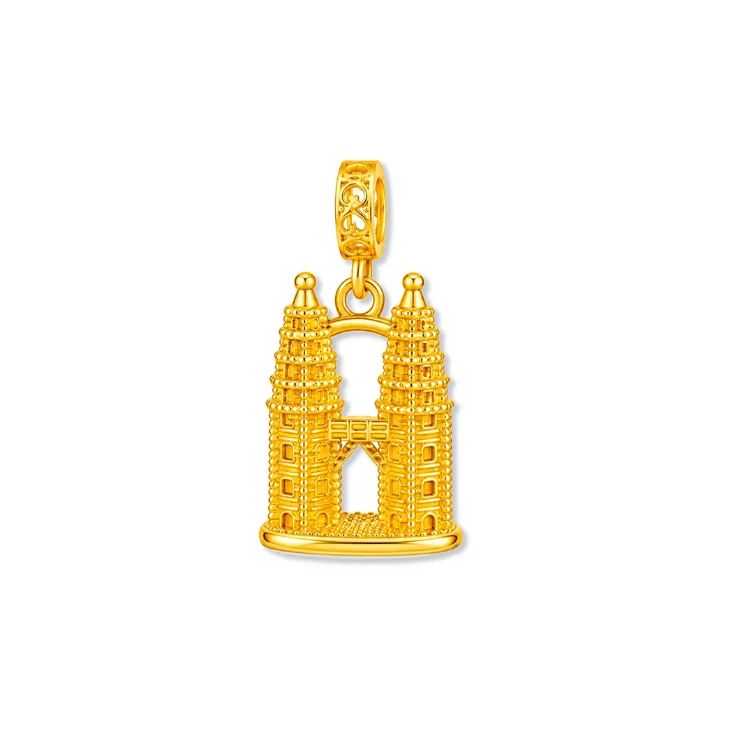 KLCC Twin Towers Pendant — 916 gold pendant