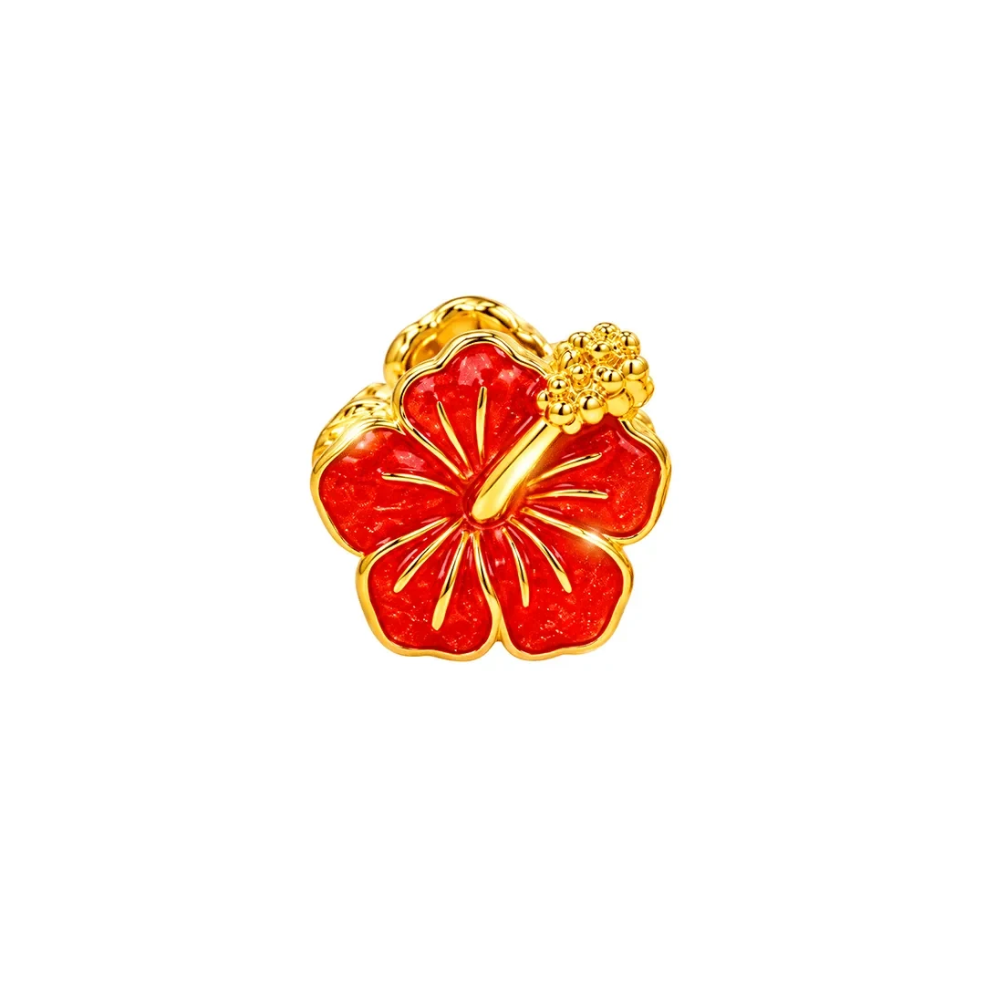 Bunga Raya Charms — loket emas 916