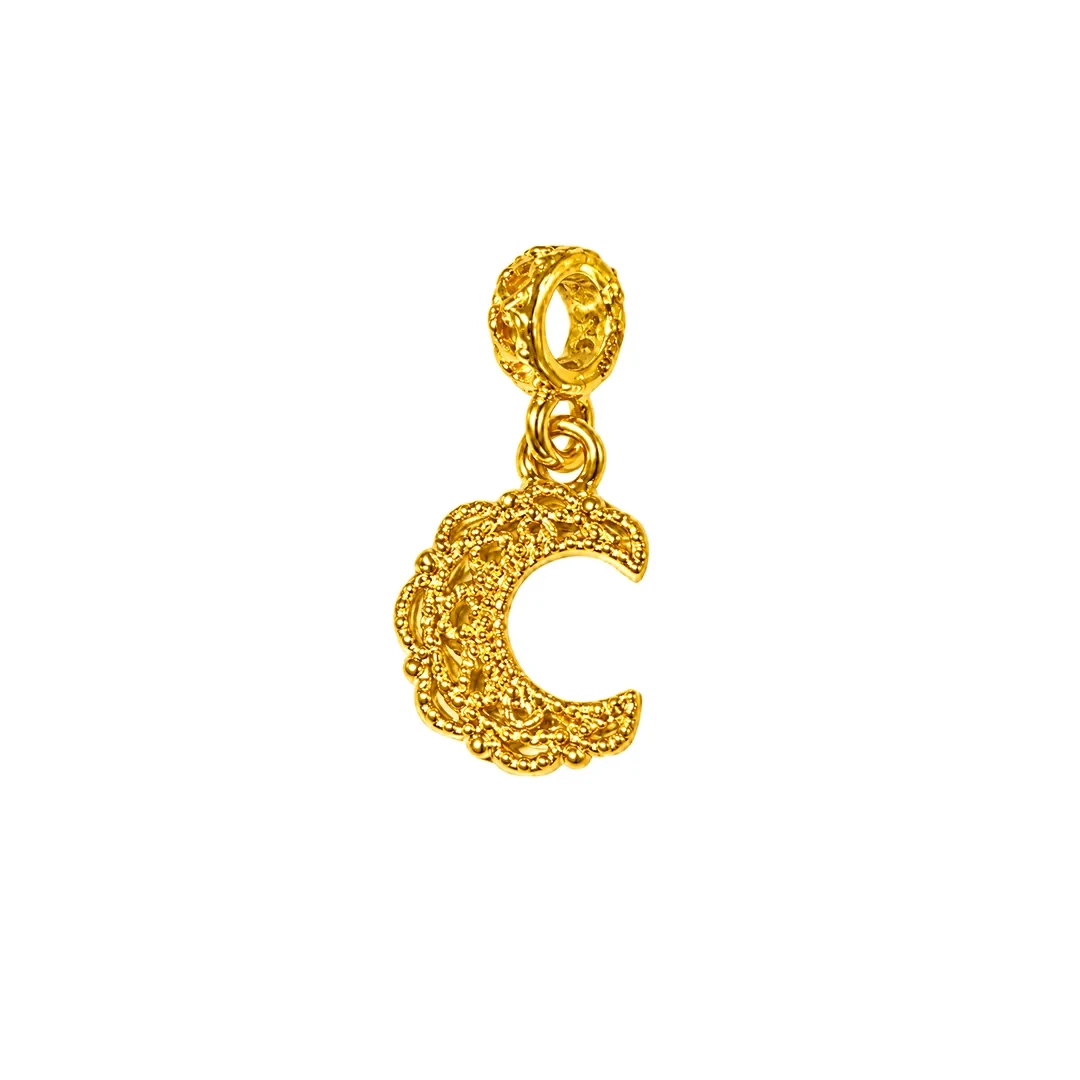 Letter C Pendant — loket emas 916