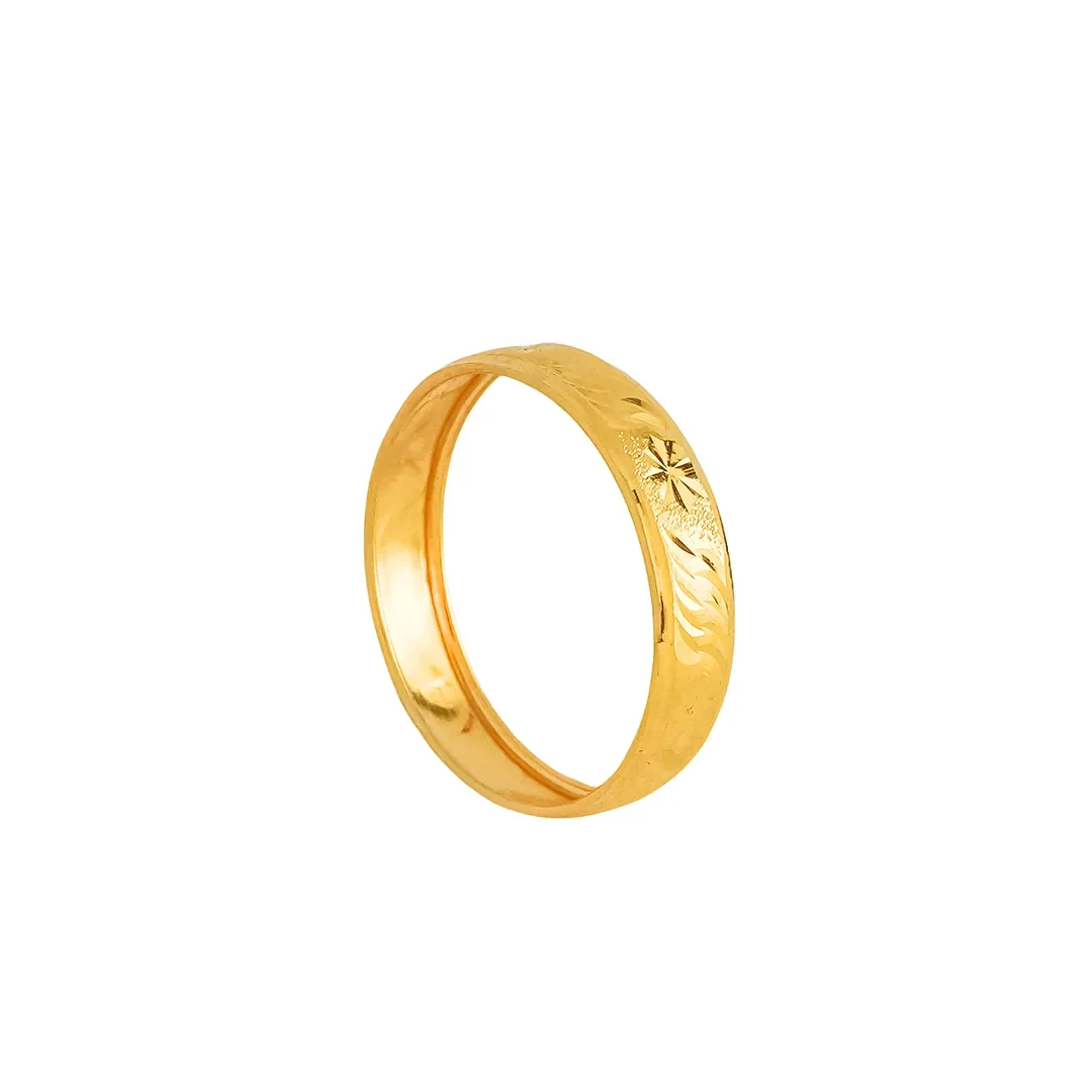 Plain Snowflake Ring 916 - R00049 — 916 gold ring