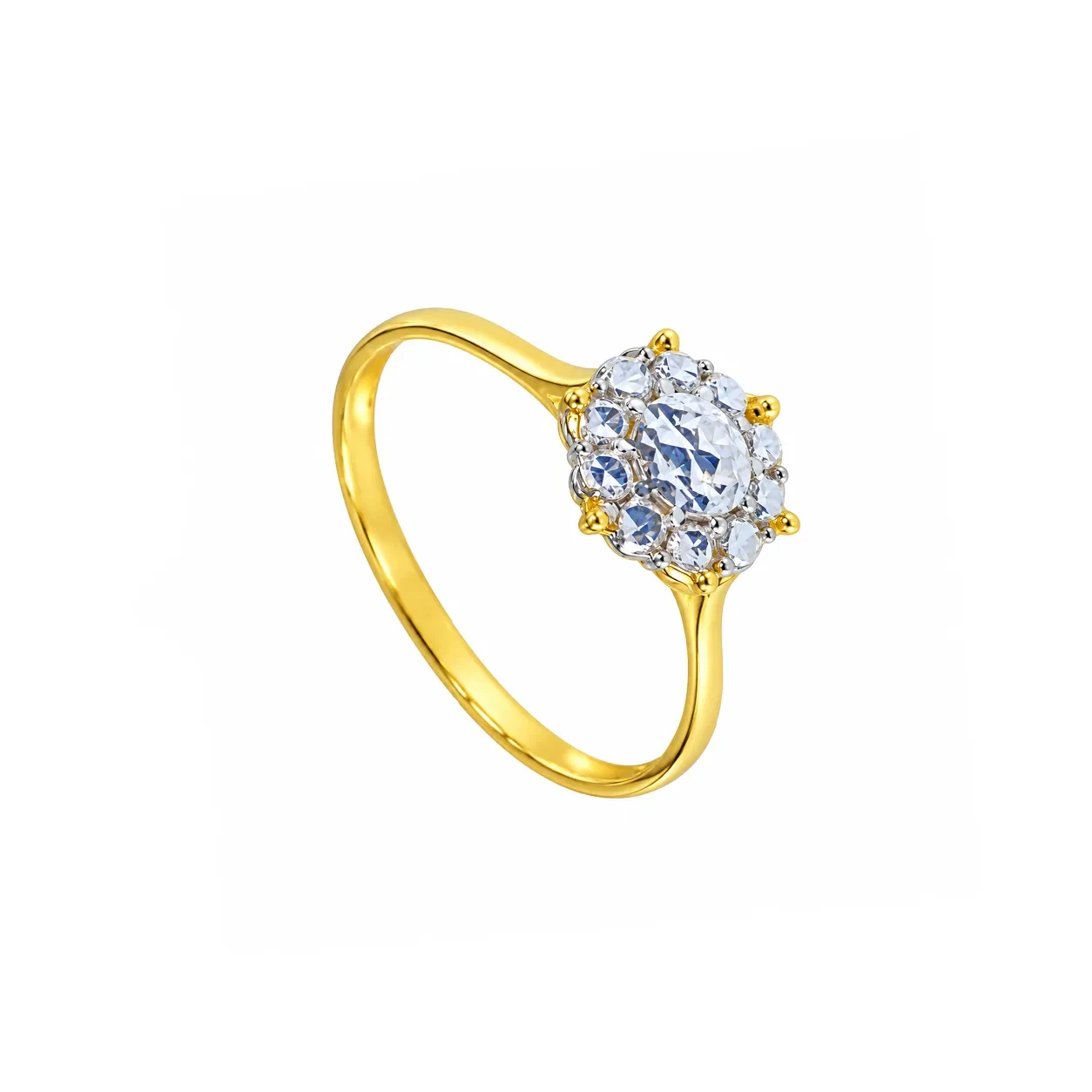 Gold with Chrome Rings (Not Diamond) — 916 gold ring