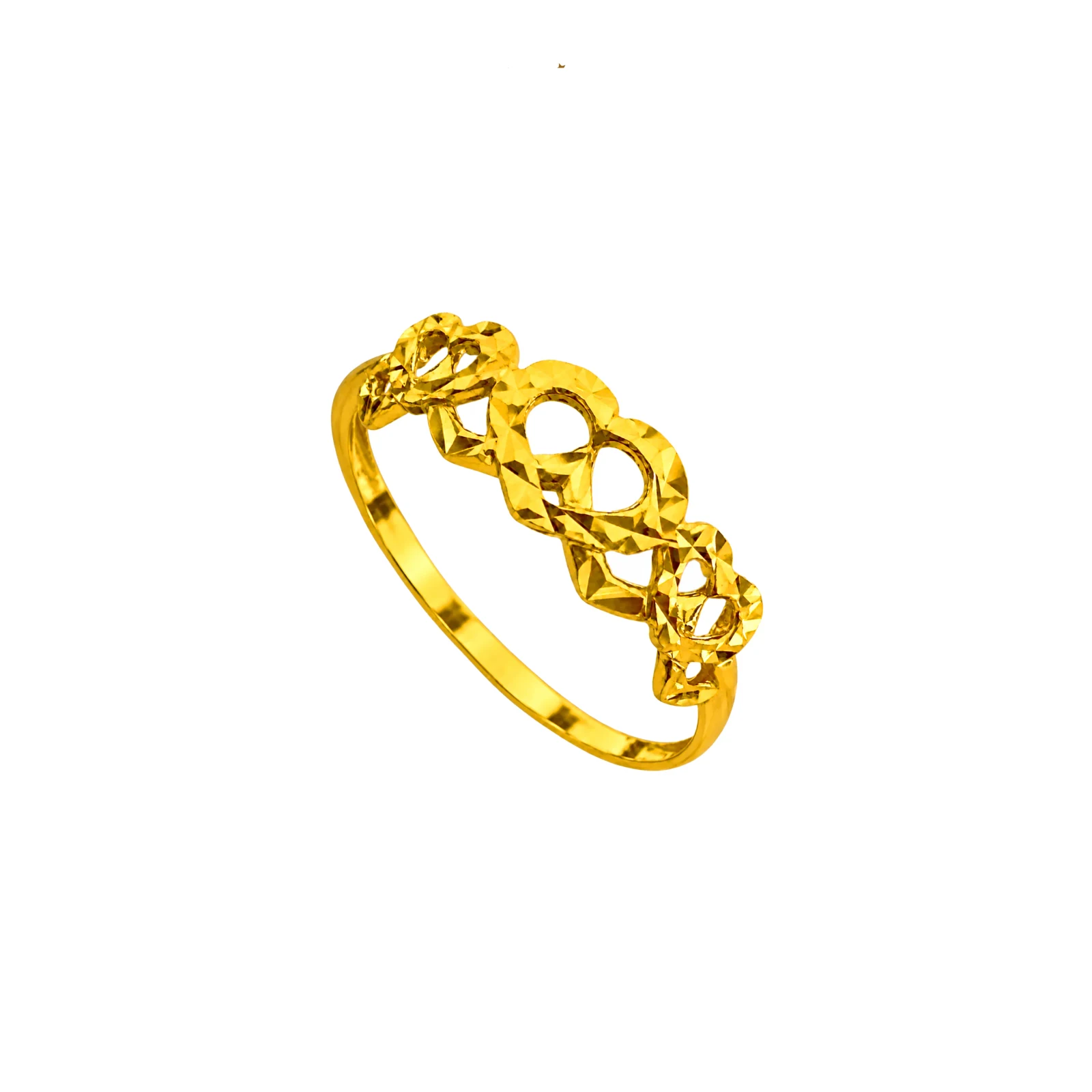 Love Rings (Diamond Shape) — 916 gold ring